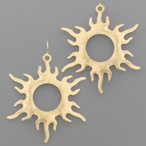 Textured Solar Earrings